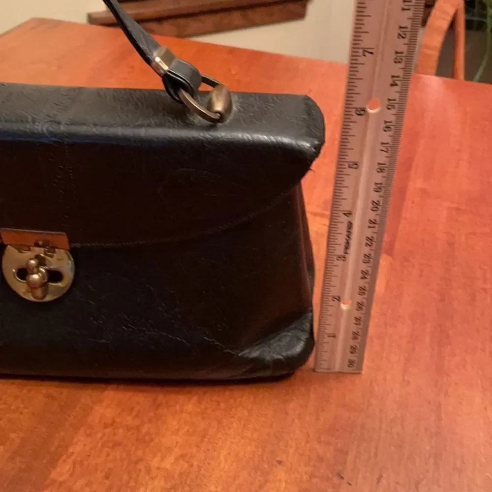 Vintage Black Leather Meeker Handbag